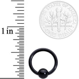 14G 3/8 Black Acrylic BCR Captive Ring