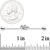 14G Clear Gem Leaf Industrial Barbell 38mm