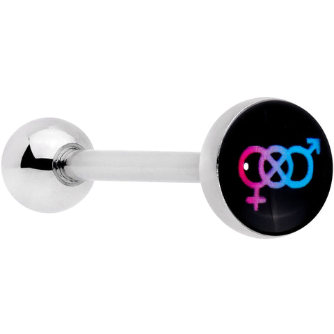 Bisexual Pride Flag Barbell Tongue Ring