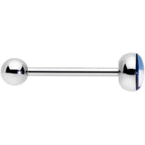 Black Grey White Purple Asexual Pride Flag Barbell Tongue Ring