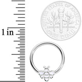 14G 1/2 Bumble Bee BCR Captive Nipple Ring Set