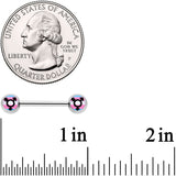 14G 9/16 Transgender Pride Logo Barbell Nipple Ring Set