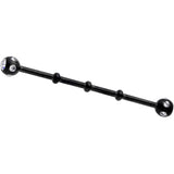 14G Clear Gem Black Industrial Barbell 38mm