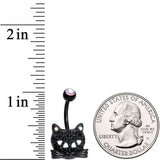 Aurora Black Gem Crafty Black Cat Belly Ring
