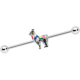 14G Colorful Drama Llama Industrial Barbell 38mm
