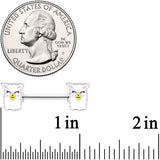 14G 9/16 Sweet Llama Barbell Nipple Ring Set