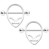 14G 9/16 UFO Alien Nipple Shield Set