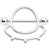 14G 9/16 Outer Space UFO Nipple Shield Set