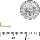 22G 5/16 Gold Tone Key to Your Heart L Shaped Nose Ring