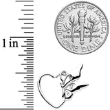 18G 3/8 Butterfly Heart Left Ear Closure Ring