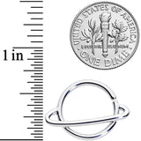 14G 1/2 Ring of Saturn Planet Nipple Ring Set