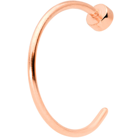 22G 5/16 Rose Gold Tone Disc Nose Hoop