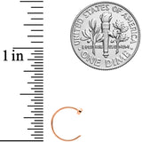 22G 5/16 Rose Gold Tone Disc Nose Hoop