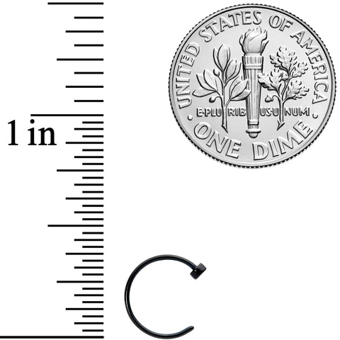 22G 5/16 Black PVD Stainless Steel Disc Nose Hoop