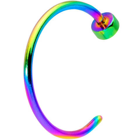 22G 5/16 Rainbow Disc Nose Hoop
