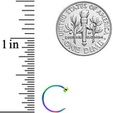 22G 5/16 Rainbow Disc Nose Hoop