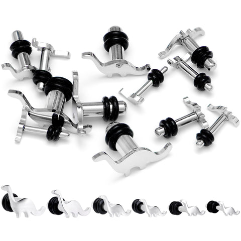 Brontosaurus Dinosaur Single Flare Plug Set 14G to 4G