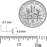 22G 1/4 Spring Flower L Shaped Nose Ring