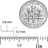 20G 5/16 Key to Your Heart L Shaped Nose Ring