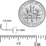 18G 5/16 St Patricks Day Shamrock L Shaped Nose Ring