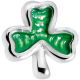 20G 1/4 St Patricks Day Shamrock L Shaped Nose Ring