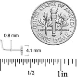 20G 1/4 St Patricks Day Shamrock L Shaped Nose Ring