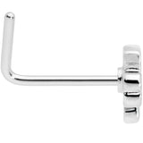 22G 5/16 St Patricks Day Shamrock L Shaped Nose Ring