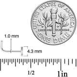 18G 5/16 New Years Champagne L Shaped Nose Ring