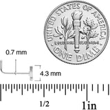 22G 5/16 New Years Champagne L Shaped Nose Ring