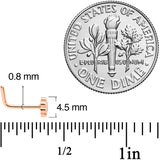 20G 5/16 Rose Gold Tone Spring Flower L Shaped Nose Ring