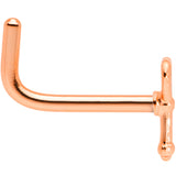 18G 5/16 Rose Gold Tone Key to Your Heart L Shaped Nose Ring