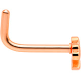 18G 5/16 Rose Gold Tone St Patricks Shamrock L Shaped Nose Ring