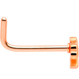 20G 5/16 Rose Gold Tone St Patricks Shamrock L Shaped Nose Ring