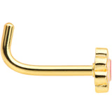 18G 5/16 Gold Tone Spring Flower L Shaped Nose Ring