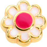 22G 1/4 Gold Tone Spring Flower L Shaped Nose Ring