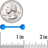 Clear Gem Blue Glow in the Dark Barbell Tongue Ring