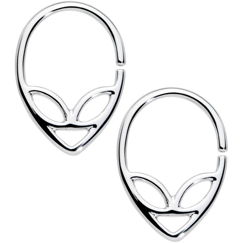 14G 9/16  UFO Alien Nipple Ring Set