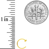 22G 1/4 Gold Tone Disc Nose Hoop