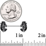 14G 9/16 Grand Ruler Anubis Egyptian Nipple Ring Set