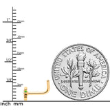 18G 5/16 Green Gold Tone Lucky Leprechaun L Shaped Nose Ring