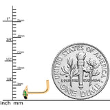 18G 5/16 Gold Tone St Patricks Day Pot O Gold L Shaped Nose Ring