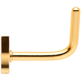 18G 5/16 Gold Tone Glass of Champagne L Shaped Nose Ring