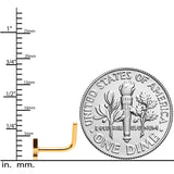 18G 5/16 Gold Tone Glass of Champagne L Shaped Nose Ring