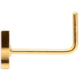 22G 5/16 Gold Tone Glass of Champagne L Shaped Nose Ring