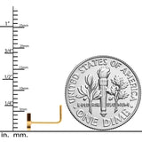 22G 5/16 Gold Tone Glass of Champagne L Shaped Nose Ring