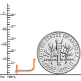 18G 5/16 Pink Rose Gold Tone Nerdy Easter Bunny L Shaped Nose Ring