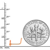 20G 5/16 Pink Rose Gold Tone Nerdy Easter Bunny L Shaped Nose Ring