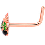 20G 5/16 Rose Gold Tone Pot O Gold L Shaped Nose Ring