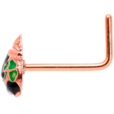 22G 5/16 Rose Gold Tone Pot O Gold L Shaped Nose Ring