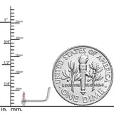 20G 5/16 Pink Ears Nerdy Easter Bunny L Shaped Nose Ring